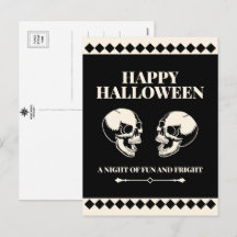 Halloween Caveiras Risonhas Diversão e Medo