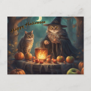 Cartão Postal De Festividades Halloween com amigos