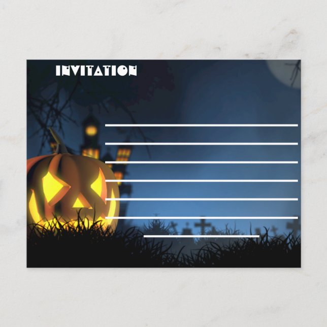Cartão Postal De Festividades halloween invitation (Frente)