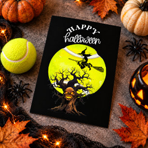 Cartão Postal De Festividades Halloween para tenista 