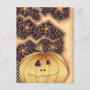 Cartão Postal De Festividades Halloween Pumpkin