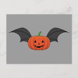 Cartão Postal De Festividades Halloween Pumpkin Bat