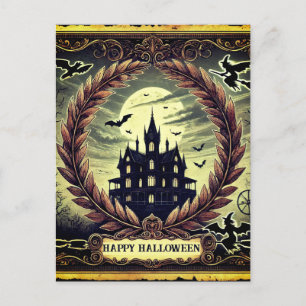 Cartão Postal De Festividades Halloween vitoriano gótico vitoriano