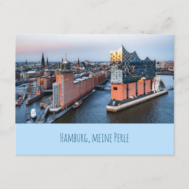 Cartão Postal De Festividades Hamburg, meine Perle - Postkarte Erinnerungskarte  (Frente)