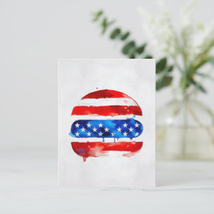 Cartão Postal De Festividades Hamburger América (Pintura Branca No. 2)