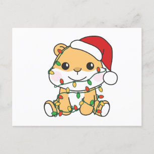 Cartão Postal De Festividades Hamsters de Natal de Hamster de Férias de Inverno