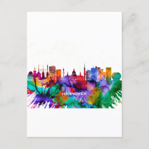 Cartão Postal De Festividades Hanover Skyline
