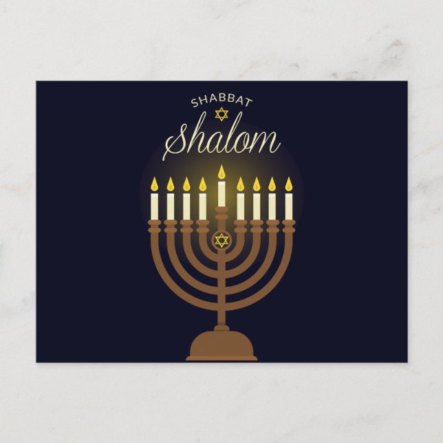 Cartão Postal De Festividades Hanukkah (Frente)