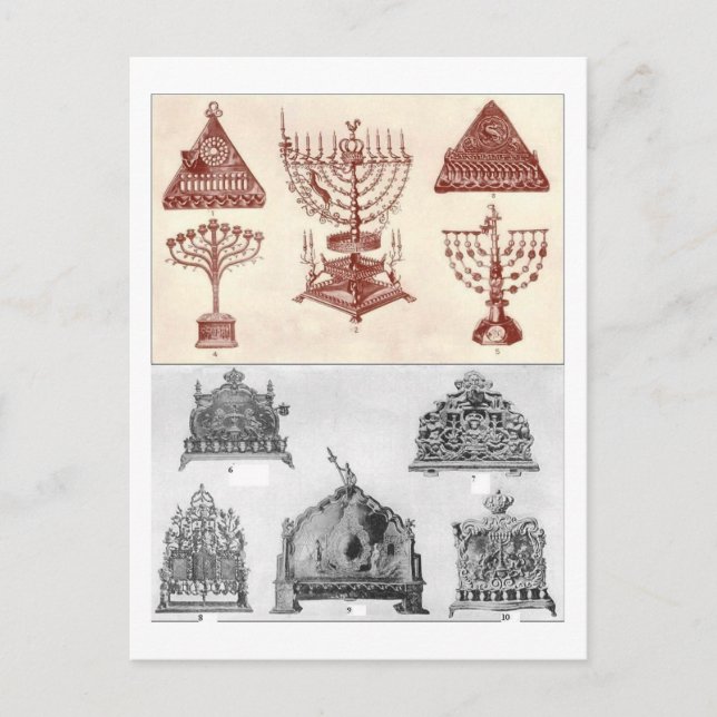 Cartão Postal De Festividades Hanukkah (Frente)