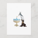 Cartão Postal De Festividades Hanukkah - Chanukah card<br><div class="desc">no really there skirts are kinda long and if they get to close to a candle they go .. FOOSSHHHH!!!!  then look like Chihuahuas . BUT EVEN SO!  THESE TWO ARE PRECARIOUSLY WISHING YOU A BLESSED AND HAPPY FESTIVAL OF THE LIGHTS .</div>