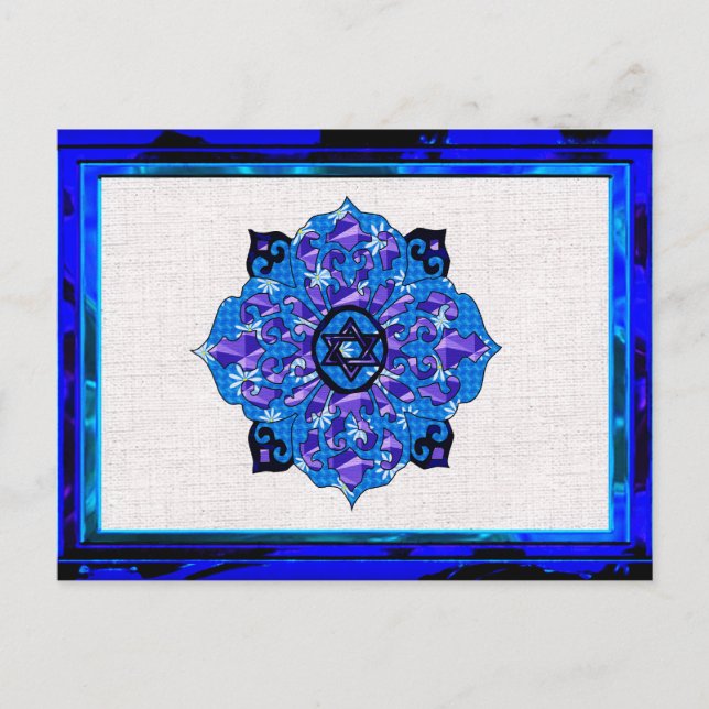 Cartão Postal De Festividades Hanukkah Mandela (Frente)