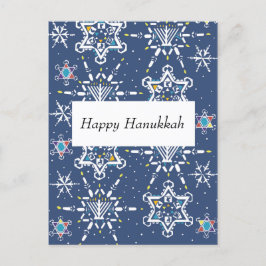 Cartão Postal De Festividades Hanukkah Starflake Card