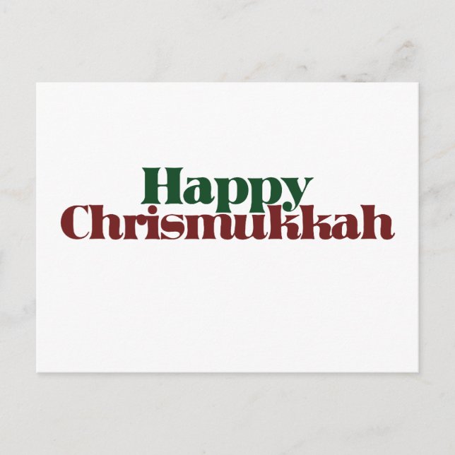 Cartão Postal De Festividades Happy Chrismukkah (Frente)