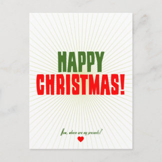 Cartão Postal De Festividades Happy Christmas - Now where are my presents