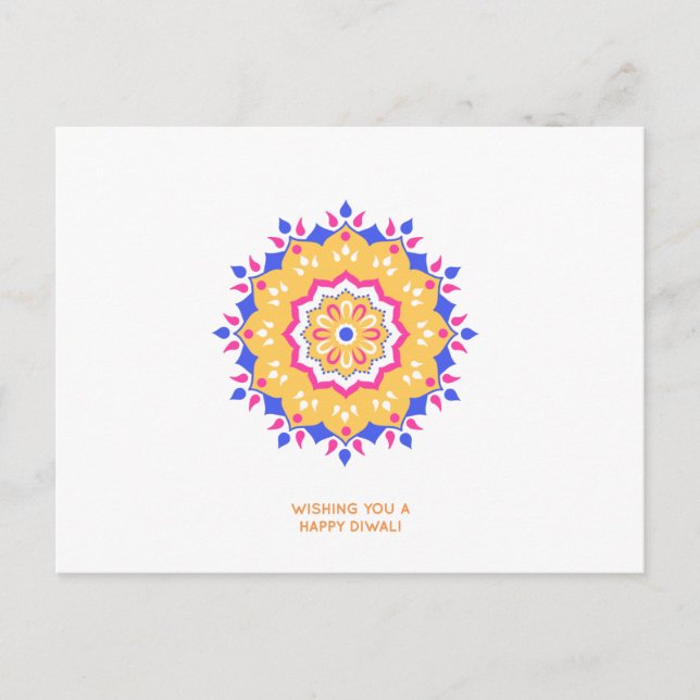 Cartão Postal De Festividades Happy Diwali (Frente)