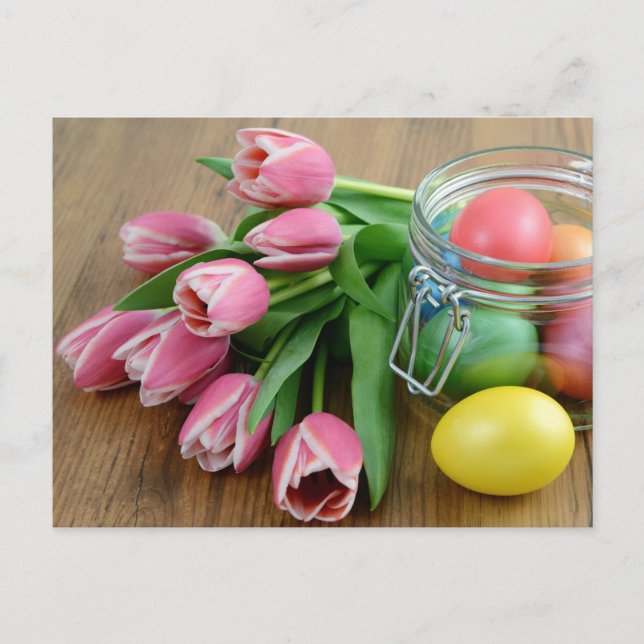 Cartão Postal De Festividades Happy Easter (Frente)