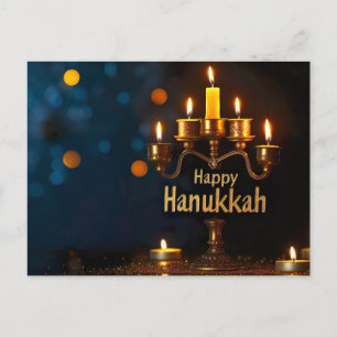 Cartão Postal De Festividades Happy Hanukkah