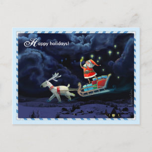 Cartão Postal De Festividades Happy holidays
