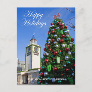 Cartão Postal De Festividades Happy Holidays - Christmas Tree at Farmers Market
