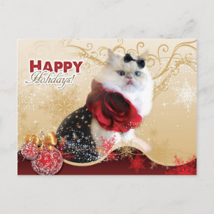 Cartão Postal De Festividades Happy Holidays Postcard