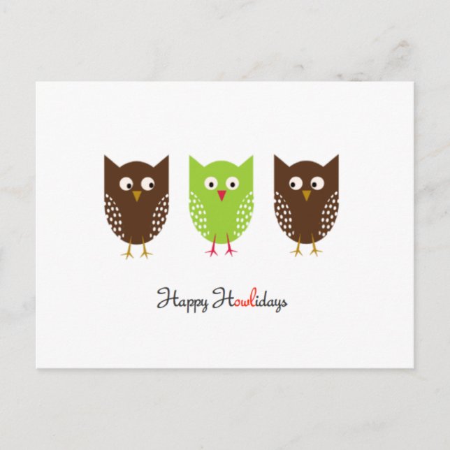 Cartão Postal De Festividades Happy Howlidays (Frente)