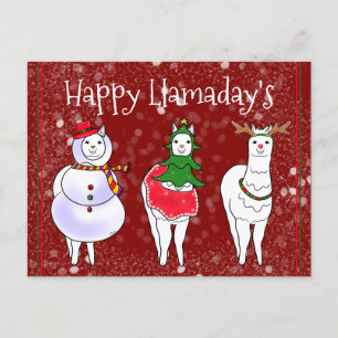 Cartão Postal De Festividades Happy Llamaday's Llama