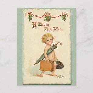 Cartão Postal De Festividades Happy New Year