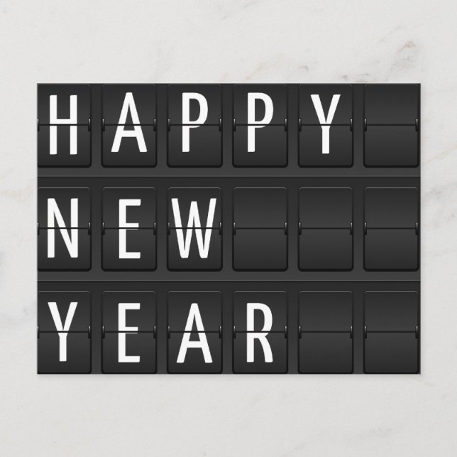 Cartão Postal De Festividades happy new year (Frente)