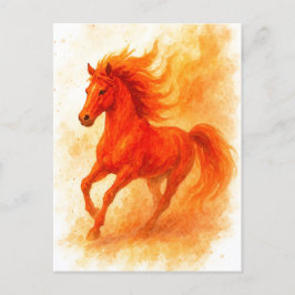 Cartão Postal De Festividades Happy New Year 2026 Fire Horse Postcard