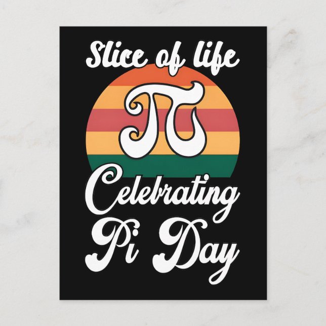 Cartão Postal De Festividades Happy Pi Day 2026 Math Nerd Celebration (Frente)
