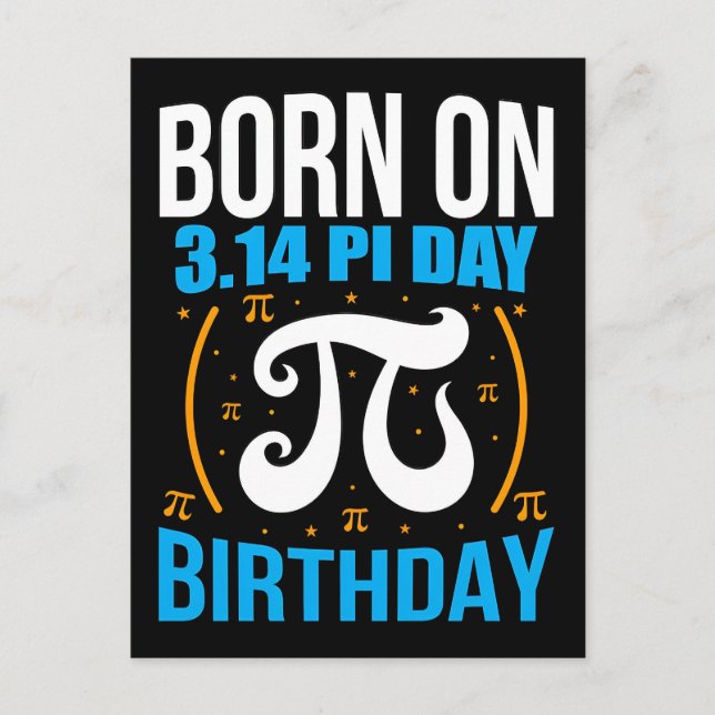 Cartão Postal De Festividades Happy Pi Day 2026 Math Nerd Celebration (Frente)