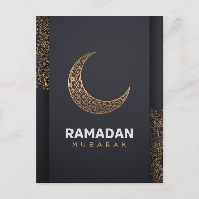 Cartão Postal De Festividades Happy Ramadan Mubarak | Ramadan Kareem, muçulmano  (Frente)