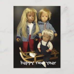 Cartão Postal De Festividades happy Sasha new year with