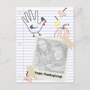 Cartão Postal De Festividades happy thanksgiving! notebook sketches