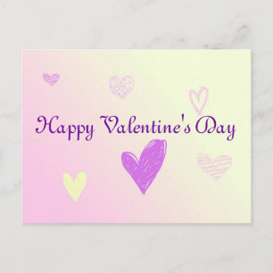 Cartão Postal De Festividades Happy Valentine's Day