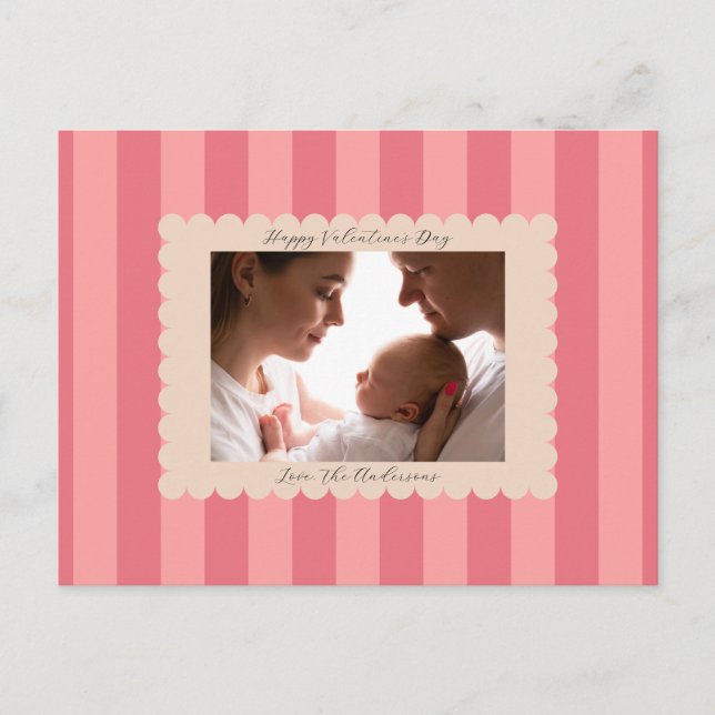 Cartão Postal De Festividades Happy Valentine's Day Custom Photograph Modern (Frente)