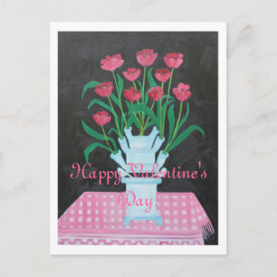 CARTÃO POSTAL DE FESTIVIDADES HAPPY VALENTINE'S DAY YOU MAKE MY HEART BLOOM