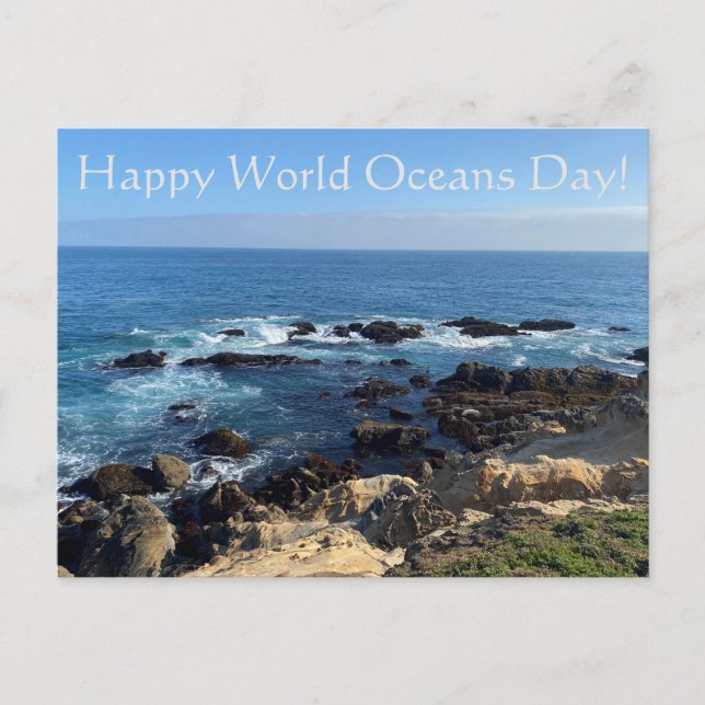 Cartão Postal De Festividades Happy World Oceans Day! (Frente)