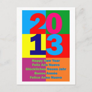 Cartão Postal De Festividades Happy Year New 2013