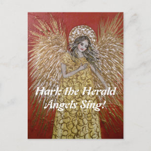 Cartão Postal De Festividades Hark the Herald Angels Christmas Postcard