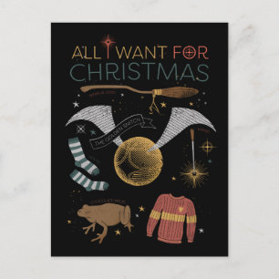 Cartão Postal De Festividades HARRY POTTER™ Tudo o que Quero para o Natal