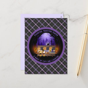 Cartão Postal De Festividades Haunted Yakitori Haven