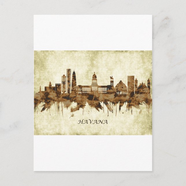 Cartão Postal De Festividades Havana Cuba Cityscape (Frente)