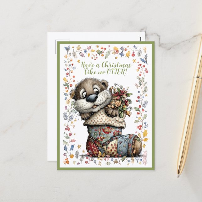 Cartão Postal De Festividades Have A Christmas Like No OTTER! (Frente/Verso In Situ)