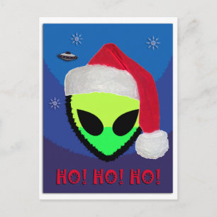 Cartão Postal De Festividades Hei! Hei! Dos aliens