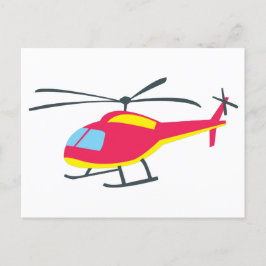 Cartão Postal De Festividades Helicóptero de Voo Cortado