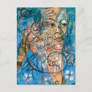 Cartão Postal De Festividades Hera, pontos infinitos por trás de Francis Picabia
