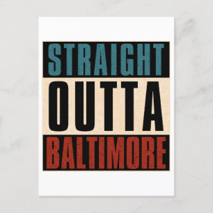 Cartão Postal De Festividades Hetero Outta Baltimore Maryland MD