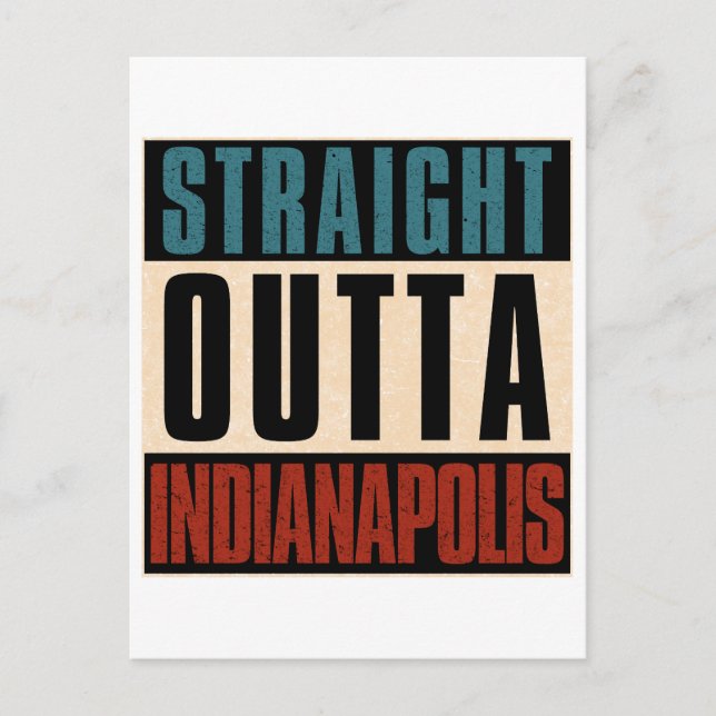 Cartão Postal De Festividades Hetero Outta Indianapolis Indiana NOS EUA (Frente)