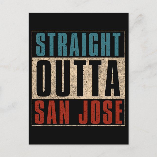 Cartão Postal De Festividades Hetero Outta San Jose California CA EUA (Frente)